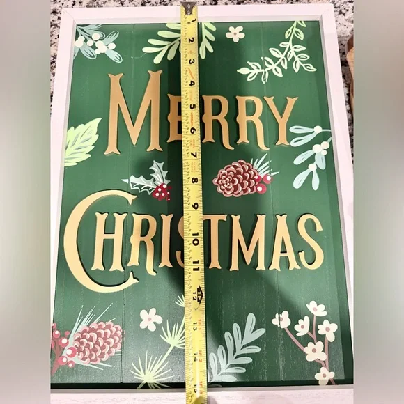 Hanging Wooden Merry Christmas Decorative Sign - Picture 5 of 6